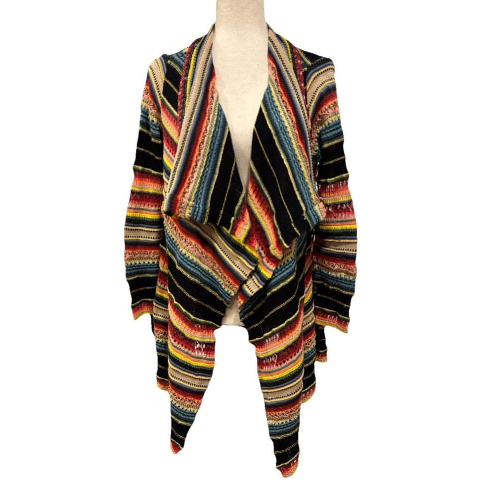 Polo Ralph Lauren Cardigan Cotton Linen Silk Blend‎ Mulit-Colored Women's Small